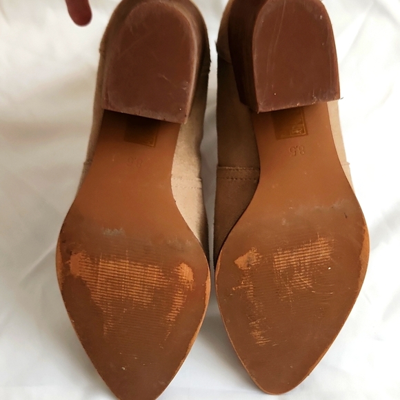 Madewell Elegant Tan Suede Ankle Booties 8.5 - Picture 8 of 10